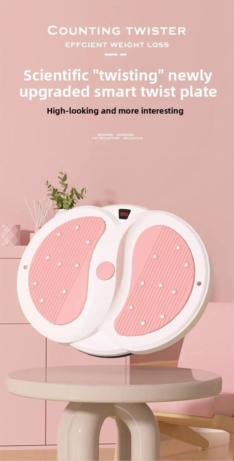 Rotating waist twisting disc fitness equipment for women's home fitness, slimming, stepping, silent with tension rope
