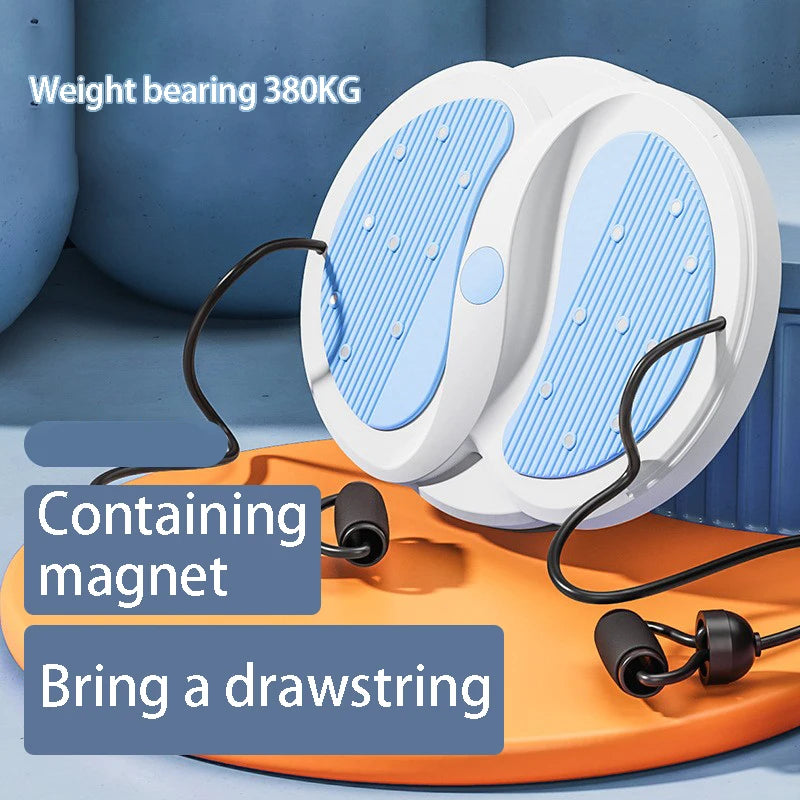 Rotating waist twisting disc fitness equipment for women's home fitness, slimming, stepping, silent with tension rope