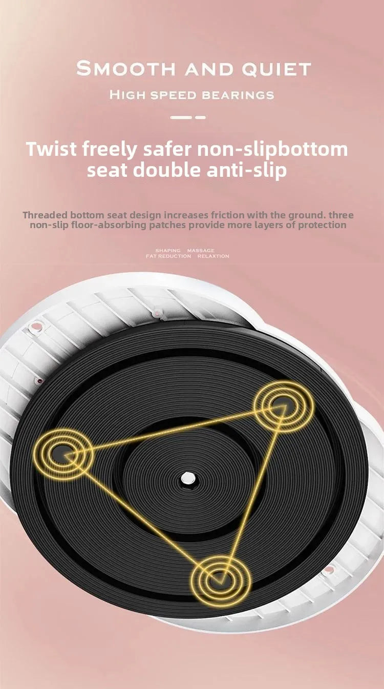 Rotating waist twisting disc fitness equipment for women's home fitness, slimming, stepping, silent with tension rope