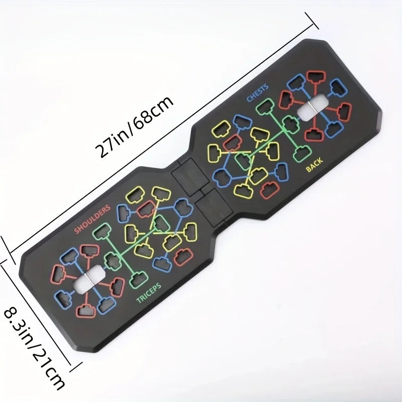 Portable Multifunctional Push-up Board Set With Handles Foldable Fitness Equipment For Chest Abdomen Arms And Back Training
